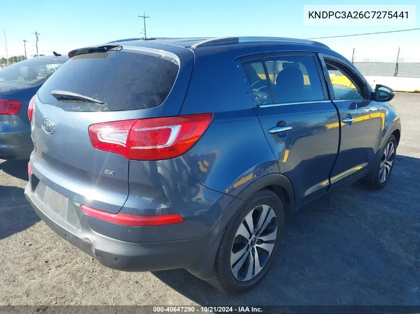 KNDPC3A26C7275441 2012 Kia Sportage Ex