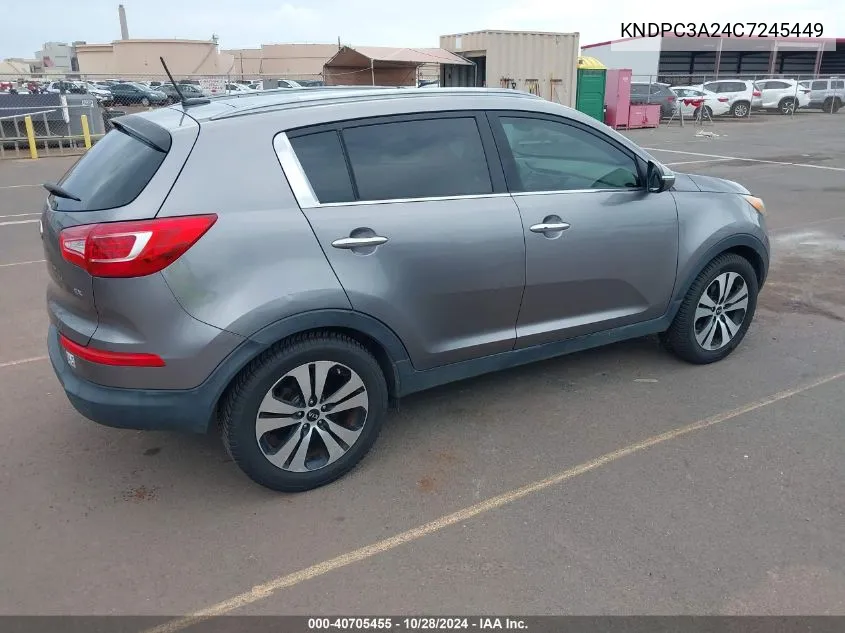 2012 Kia Sportage Ex VIN: KNDPC3A24C7245449 Lot: 40705455