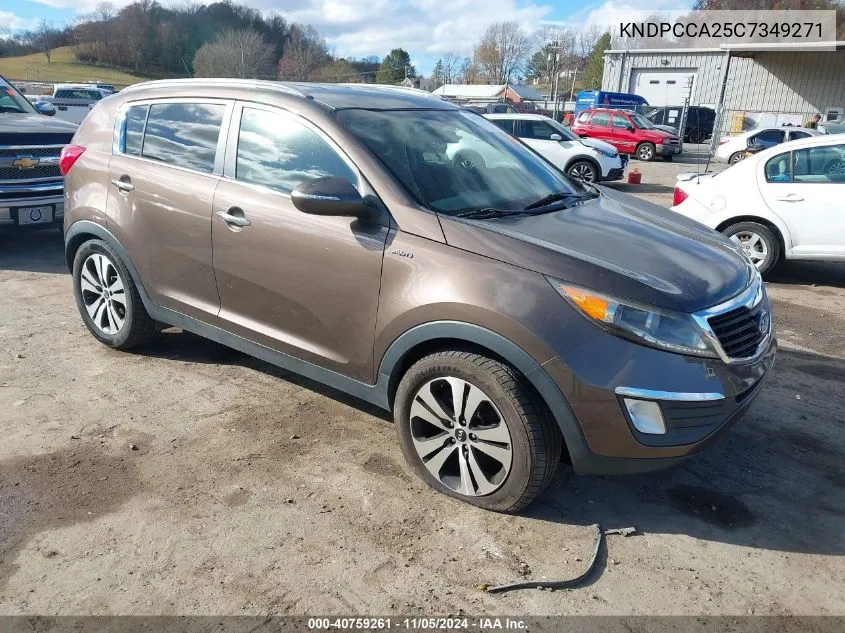 2012 Kia Sportage Ex VIN: KNDPCCA25C7349271 Lot: 40759261