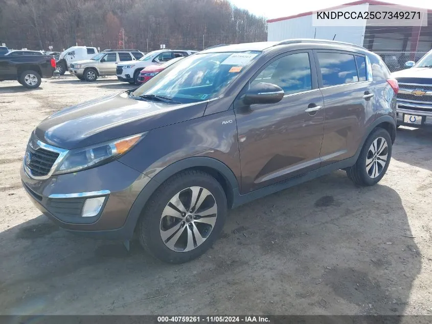 2012 Kia Sportage Ex VIN: KNDPCCA25C7349271 Lot: 40759261