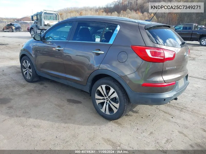 2012 Kia Sportage Ex VIN: KNDPCCA25C7349271 Lot: 40759261