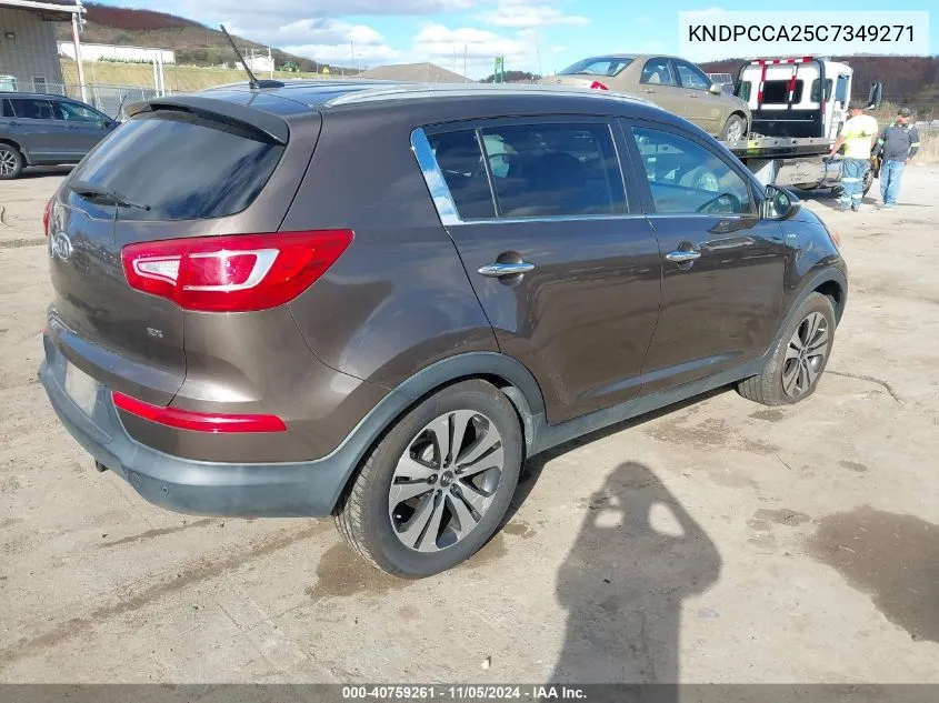 2012 Kia Sportage Ex VIN: KNDPCCA25C7349271 Lot: 40759261