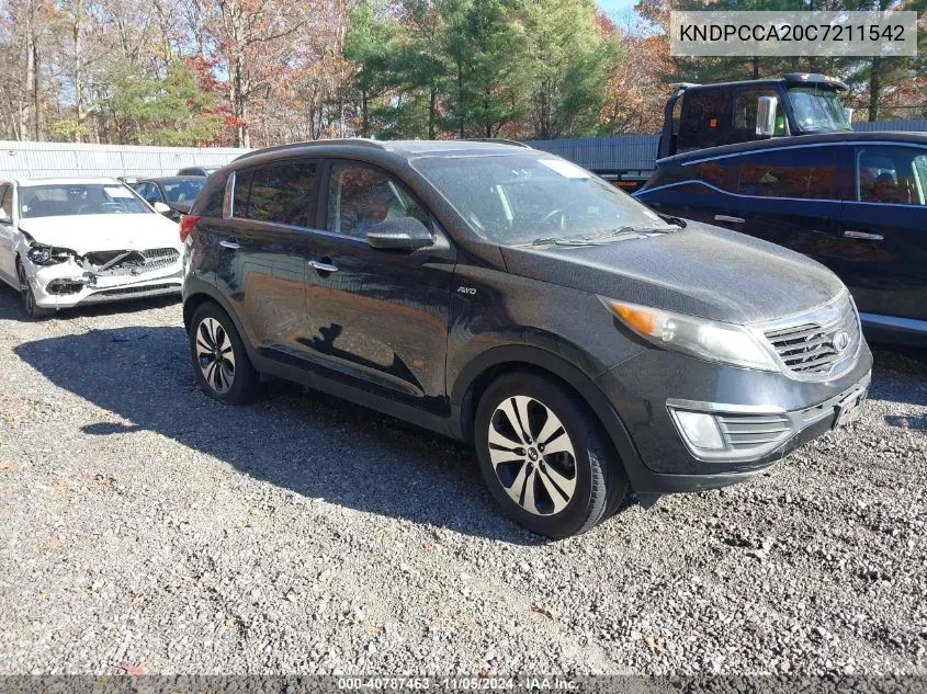 2012 Kia Sportage Ex VIN: KNDPCCA20C7211542 Lot: 40787463