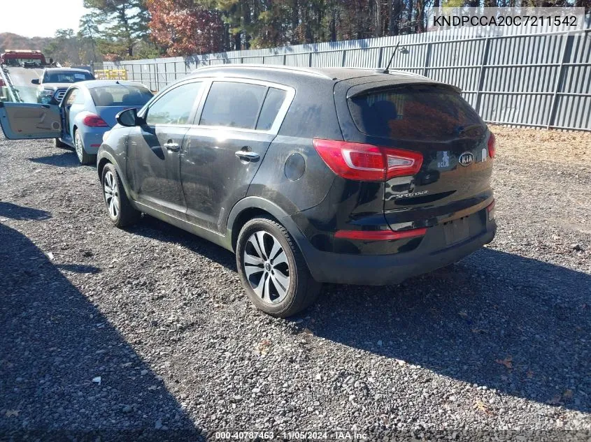 2012 Kia Sportage Ex VIN: KNDPCCA20C7211542 Lot: 40787463