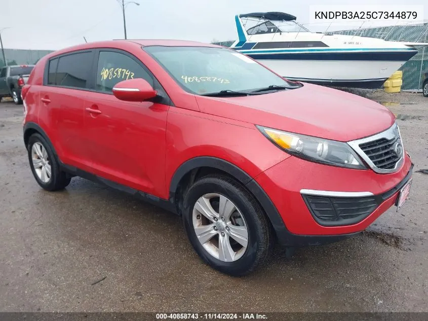 2012 Kia Sportage Lx VIN: KNDPB3A25C7344879 Lot: 40858743