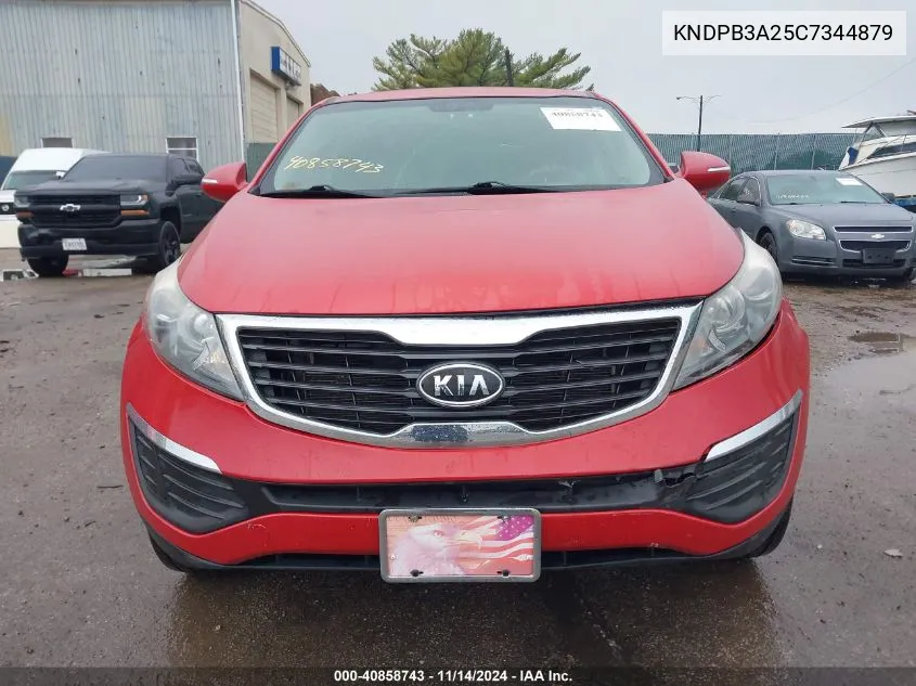 2012 Kia Sportage Lx VIN: KNDPB3A25C7344879 Lot: 40858743