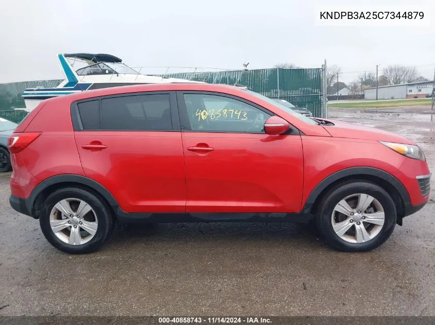 2012 Kia Sportage Lx VIN: KNDPB3A25C7344879 Lot: 40858743