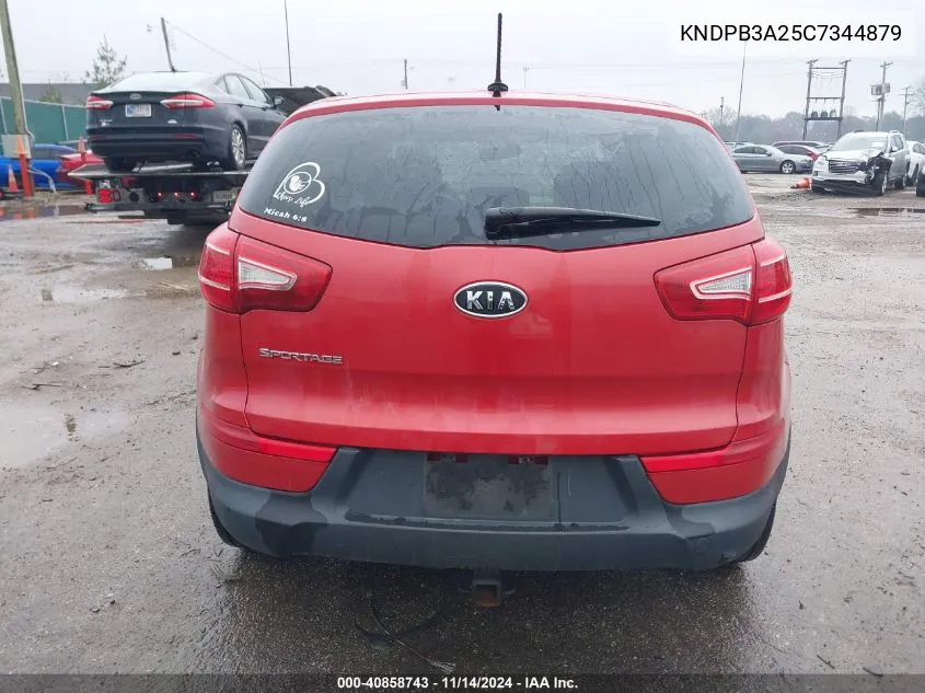 2012 Kia Sportage Lx VIN: KNDPB3A25C7344879 Lot: 40858743