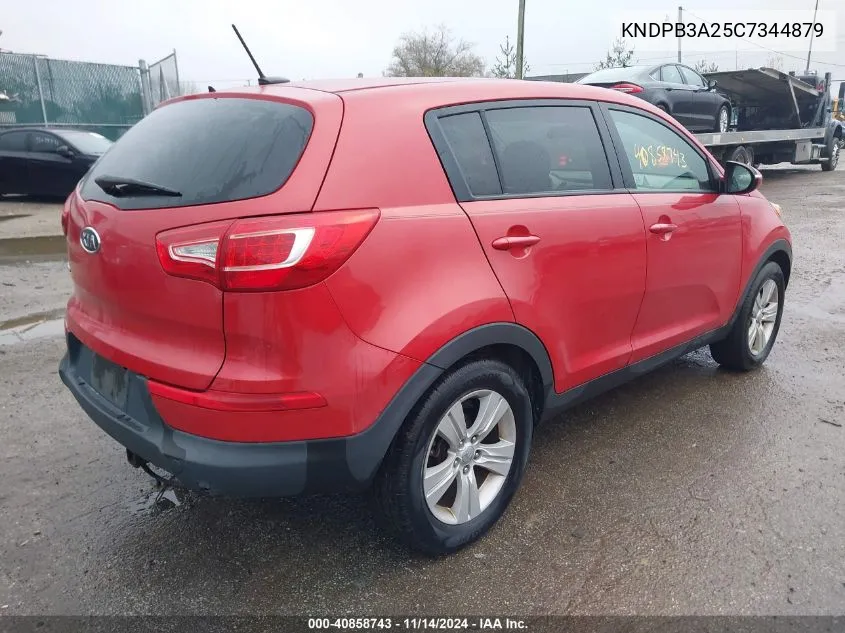 2012 Kia Sportage Lx VIN: KNDPB3A25C7344879 Lot: 40858743