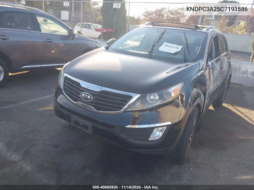 KNDPC3A25C7193586 2012 Kia Sportage Ex