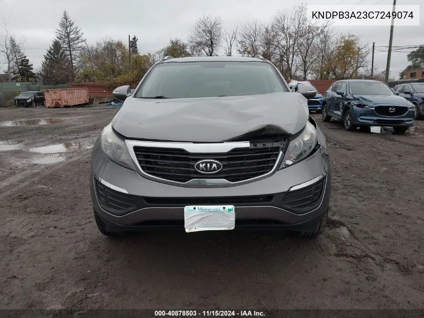 2012 Kia Sportage Lx VIN: KNDPB3A23C7249074 Lot: 40878503