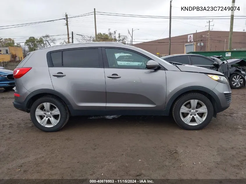 2012 Kia Sportage Lx VIN: KNDPB3A23C7249074 Lot: 40878503