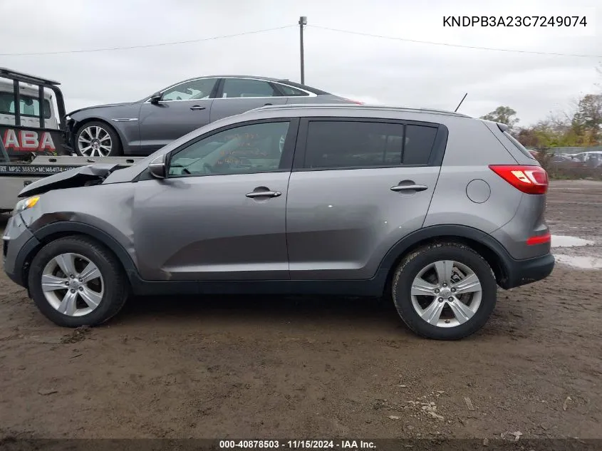 2012 Kia Sportage Lx VIN: KNDPB3A23C7249074 Lot: 40878503