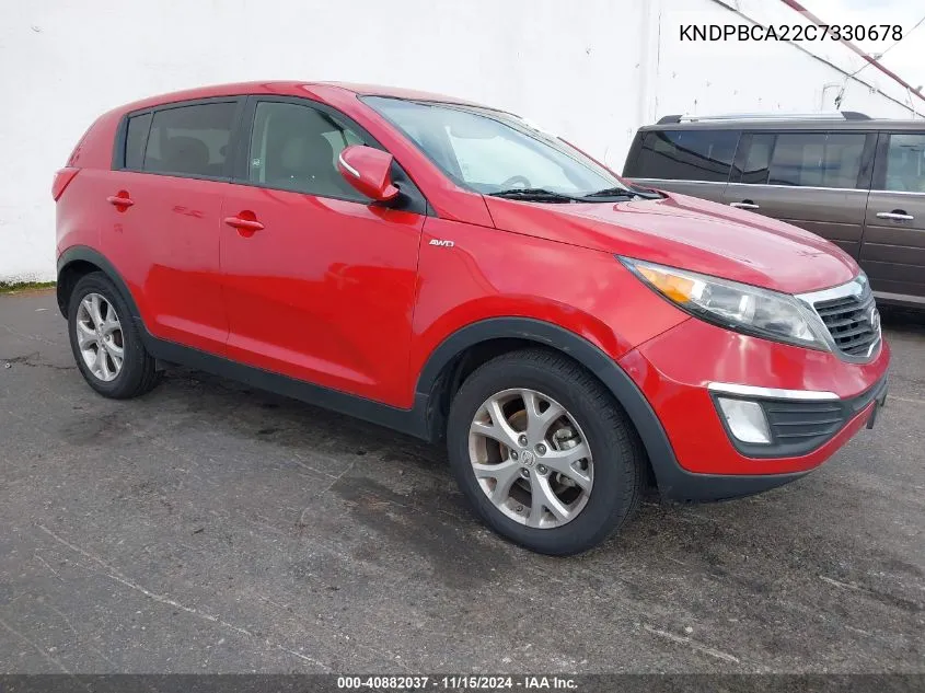 2012 Kia Sportage Lx VIN: KNDPBCA22C7330678 Lot: 40882037