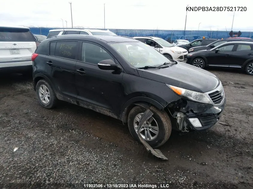 2013 Kia Sportage VIN: KNDPB3A28D7521720 Lot: 11902506