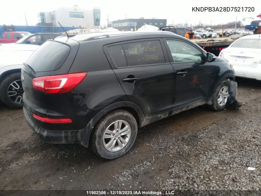 2013 Kia Sportage VIN: KNDPB3A28D7521720 Lot: 11902506