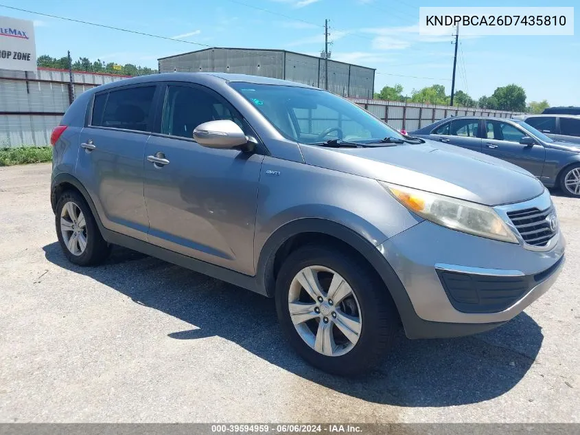 2013 Kia Sportage Lx VIN: KNDPBCA26D7435810 Lot: 39594959