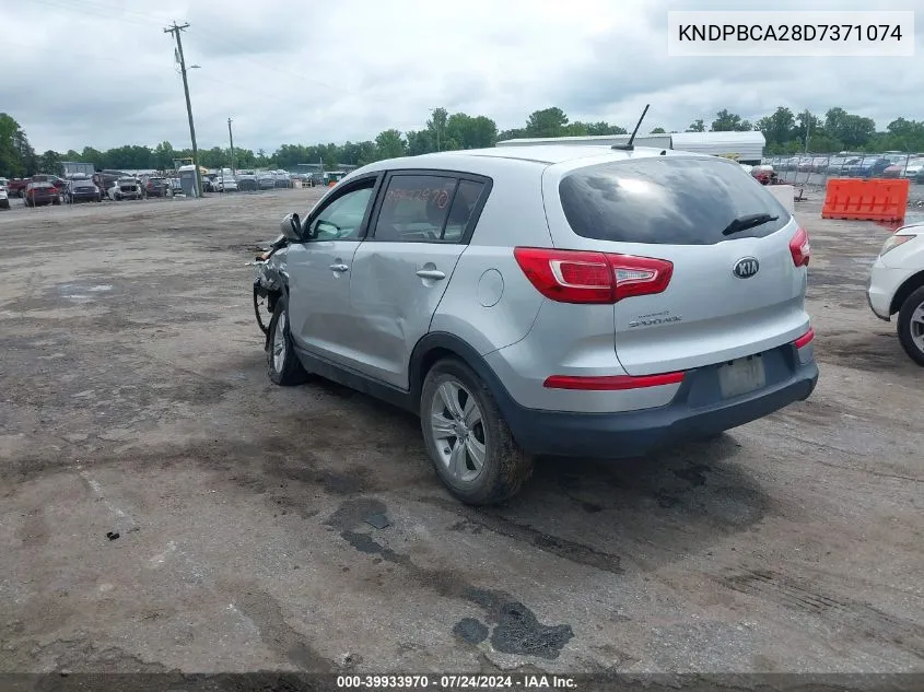 2013 Kia Sportage Lx VIN: KNDPBCA28D7371074 Lot: 39933970