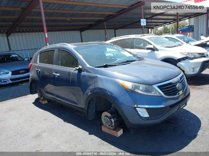 KNDPC3A28D7455649 2013 Kia Sportage Ex