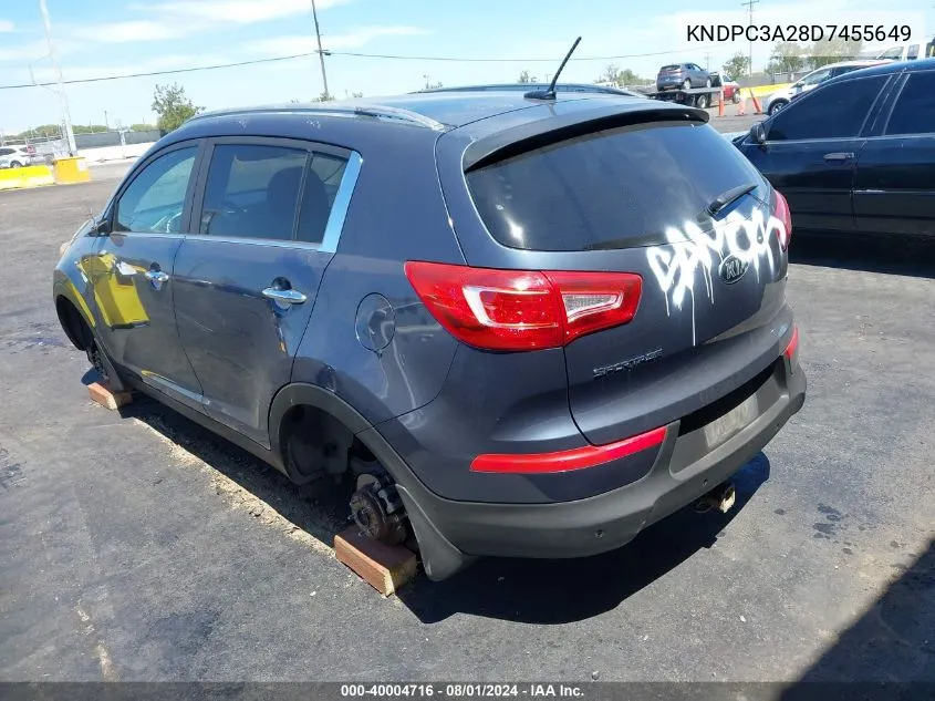 2013 Kia Sportage Ex VIN: KNDPC3A28D7455649 Lot: 40004716