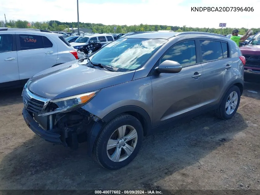 2013 Kia Sportage Lx VIN: KNDPBCA20D7396406 Lot: 40077602