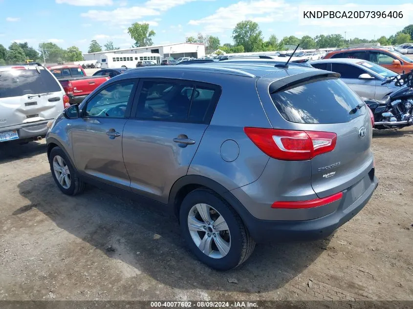 2013 Kia Sportage Lx VIN: KNDPBCA20D7396406 Lot: 40077602