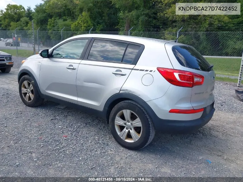 KNDPBCA27D7422452 2013 Kia Sportage Lx