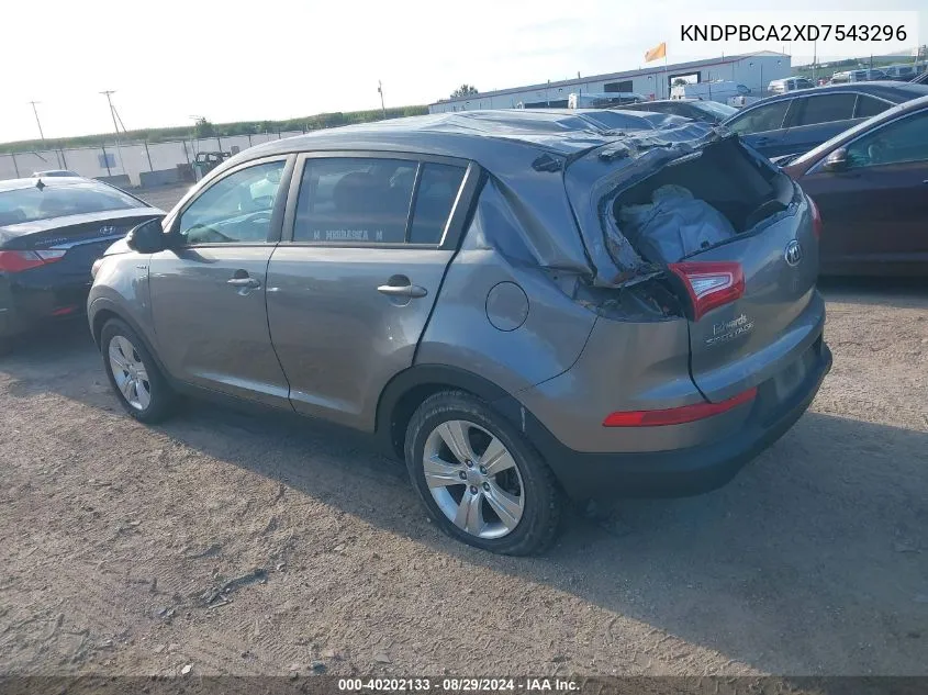 KNDPBCA2XD7543296 2013 Kia Sportage Lx