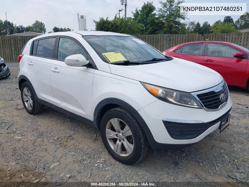 KNDPB3A21D7480251 2013 Kia Sportage Lx