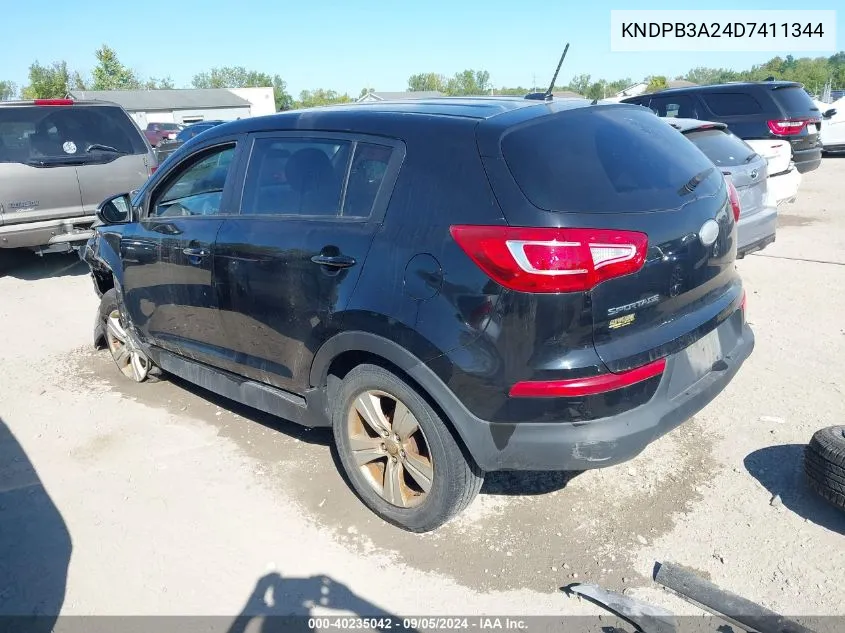 2013 Kia Sportage Lx VIN: KNDPB3A24D7411344 Lot: 40235042