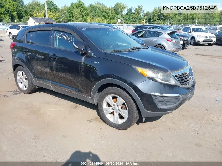 2013 Kia Sportage Lx VIN: KNDPBCA25D7512649 Lot: 40246900