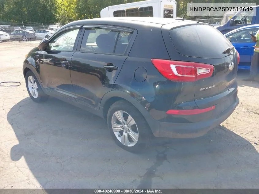 2013 Kia Sportage Lx VIN: KNDPBCA25D7512649 Lot: 40246900