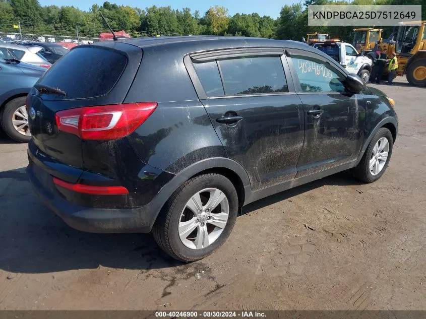 2013 Kia Sportage Lx VIN: KNDPBCA25D7512649 Lot: 40246900