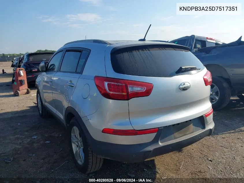 KNDPB3A25D7517351 2013 Kia Sportage Lx