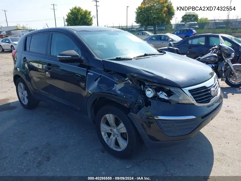 KNDPBCA2XD7432554 2013 Kia Sportage Lx