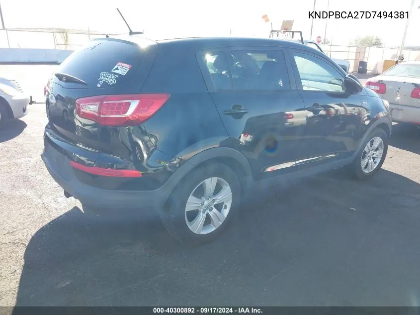 KNDPBCA27D7494381 2013 Kia Sportage Lx