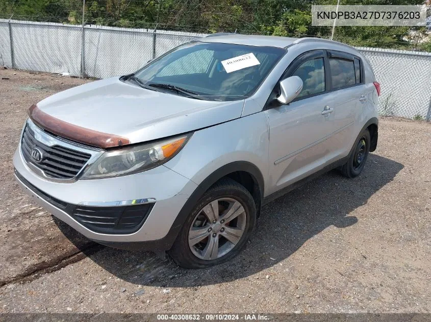 2013 Kia Sportage Lx VIN: KNDPB3A27D7376203 Lot: 40308632