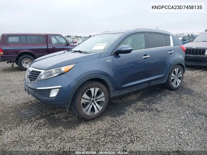 KNDPCCA23D7458135 2013 Kia Sportage Ex