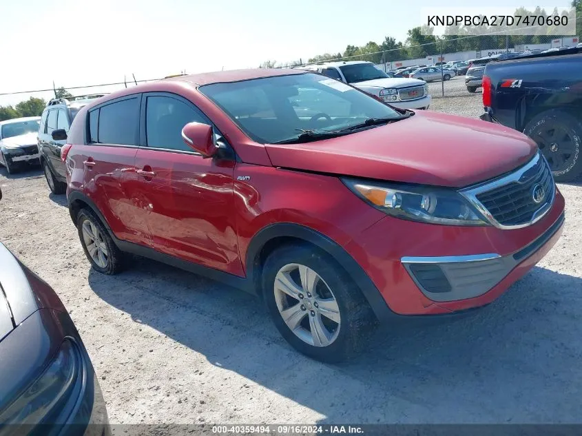 KNDPBCA27D7470680 2013 Kia Sportage Lx