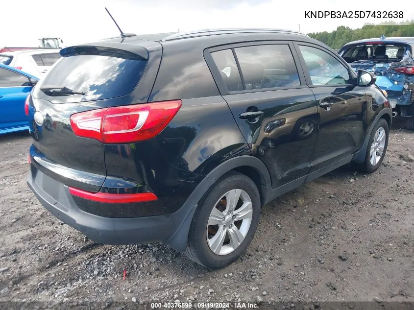 2013 Kia Sportage Lx VIN: KNDPB3A25D7432638 Lot: 40376599