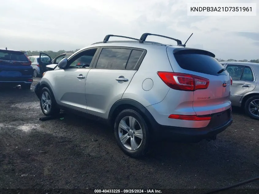 KNDPB3A21D7351961 2013 Kia Sportage Lx