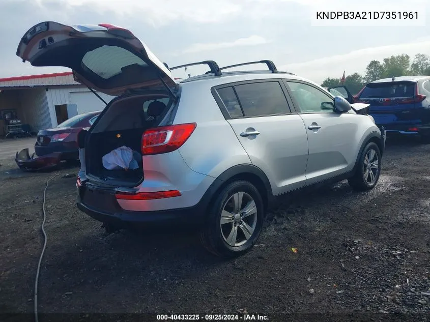 KNDPB3A21D7351961 2013 Kia Sportage Lx