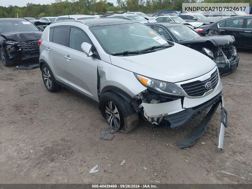 2013 Kia Sportage Ex VIN: KNDPCCA21D7524617 Lot: 40439469