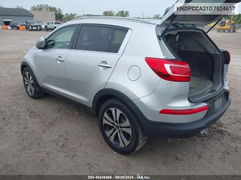 2013 Kia Sportage Ex VIN: KNDPCCA21D7524617 Lot: 40439469