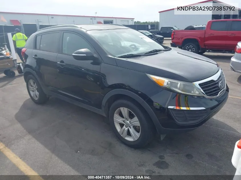 2013 Kia Sportage Lx VIN: KNDPB3A29D7385792 Lot: 40471357