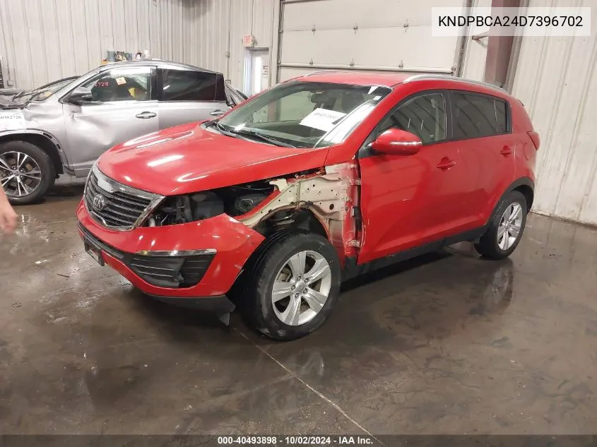 2013 Kia Sportage Lx VIN: KNDPBCA24D7396702 Lot: 40493898