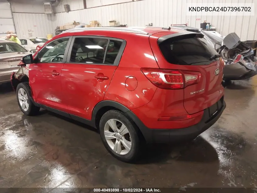 2013 Kia Sportage Lx VIN: KNDPBCA24D7396702 Lot: 40493898