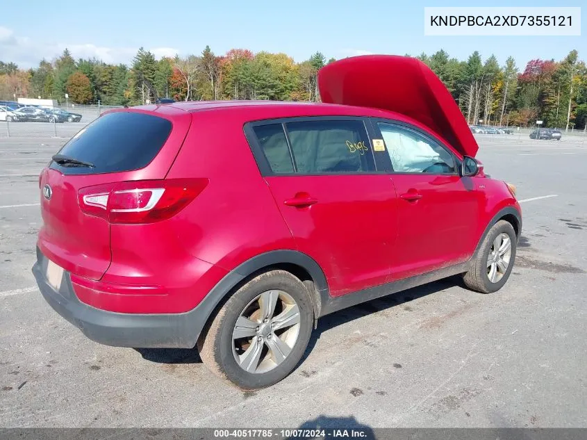 2013 Kia Sportage Lx VIN: KNDPBCA2XD7355121 Lot: 40517785