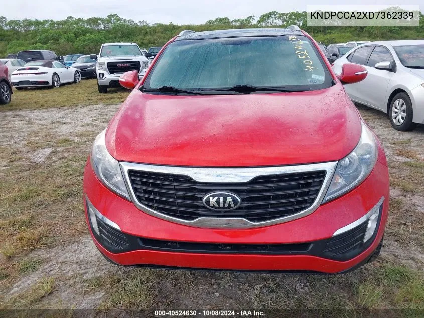 2013 Kia Sportage Ex VIN: KNDPCCA2XD7362339 Lot: 40524630