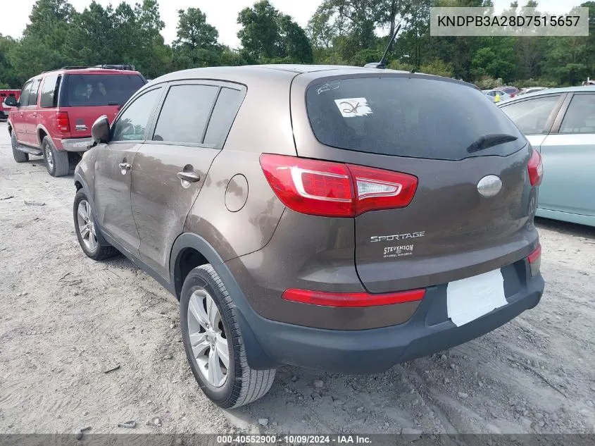 2013 Kia Sportage Lx VIN: KNDPB3A28D7515657 Lot: 40552900